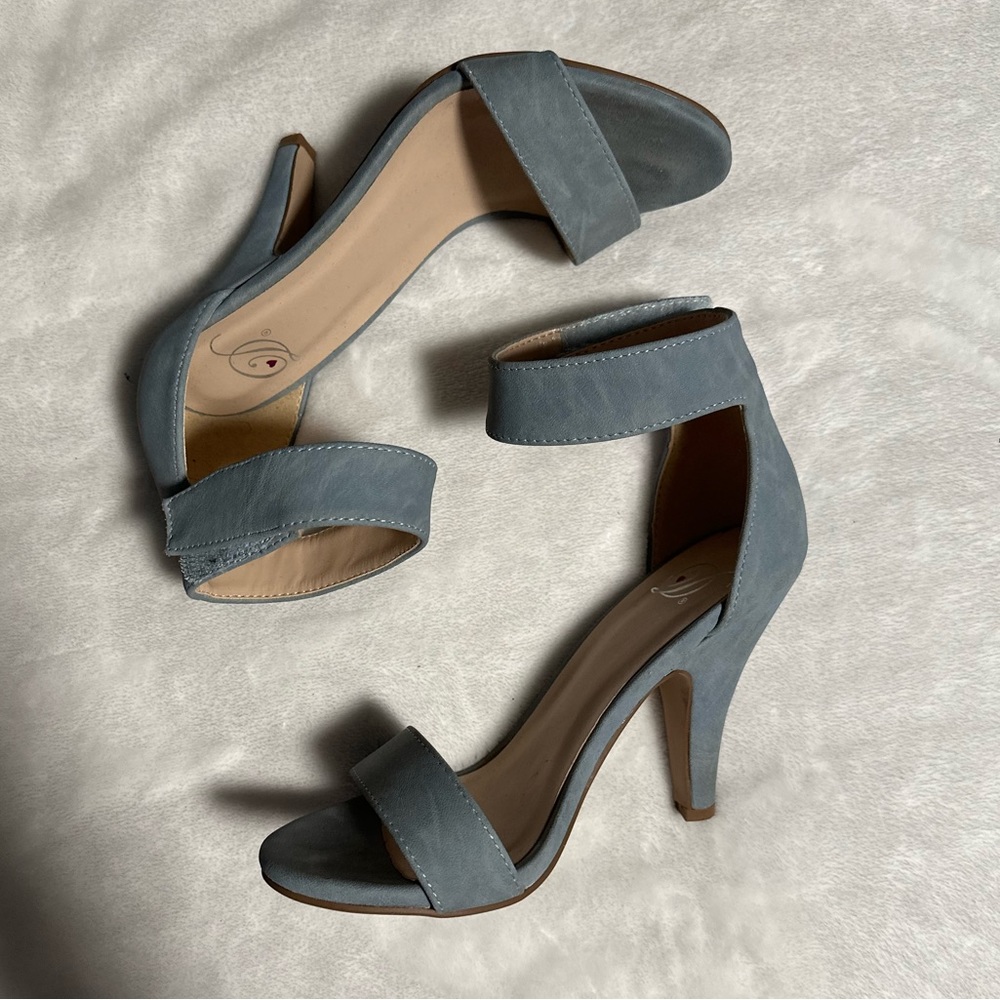 Blue Velcrt Heels